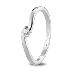 Anillo oro blanco circonita