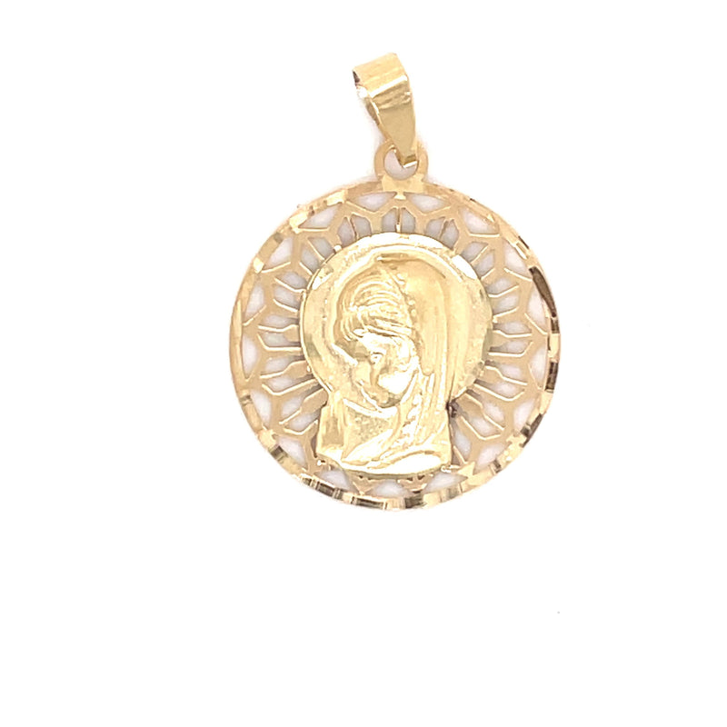 Medalla Virgen niña oro de ley