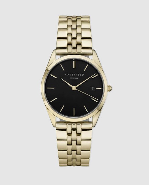 Rosefield Reloj The Ace Negro - Oro - 38mm