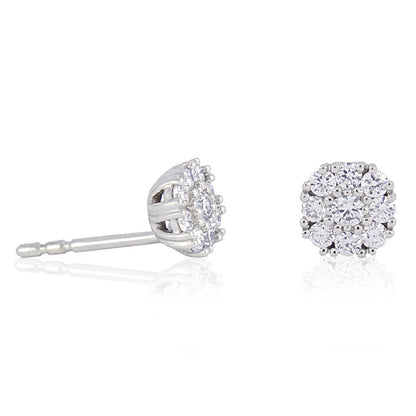 Pendiente Oro blanco, diamante