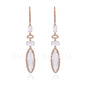 Pendientes brillantes oro rosa