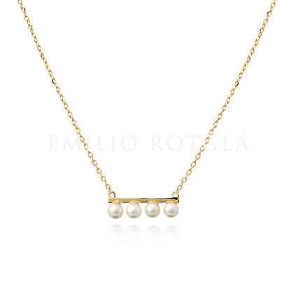 Colgante de oro con perlas cultivadas