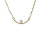 Colgante Dorado cruvo perla