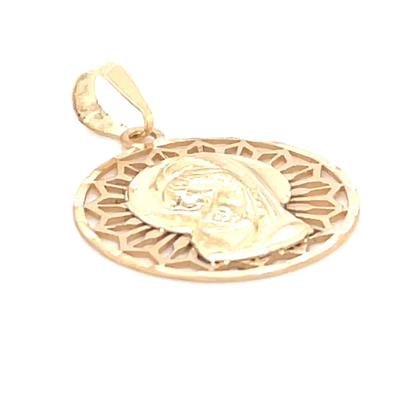 Medalla Virgen niña oro de ley