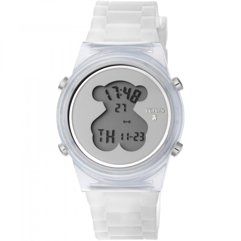 Tous Reloj D-Bear Fresh de policarbonato con correa de silicona blanca