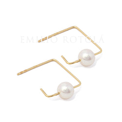 Pendientes de oro con perla cultivada