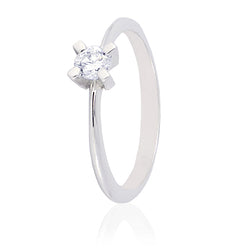 Sortija Oro blanco y Diamantes