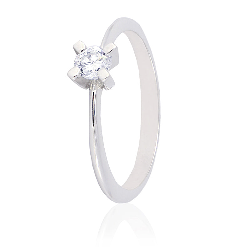 Sortija Oro blanco y Diamantes