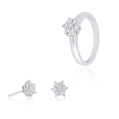 Pendientes roseton OB Diamantes