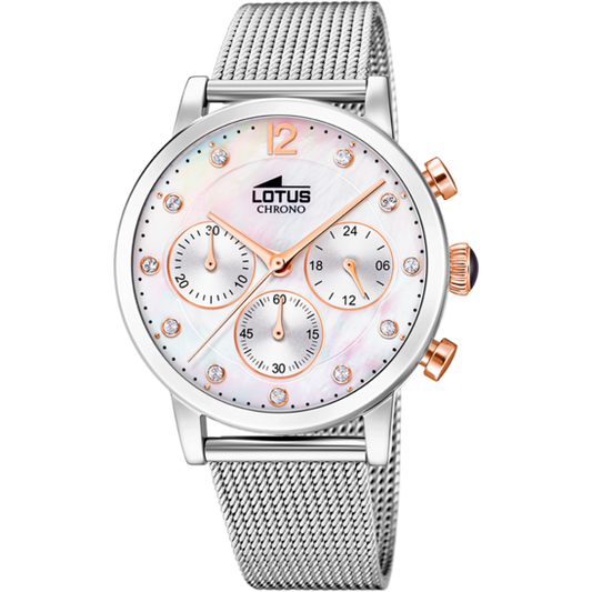 RELOJ DE MUJER LOTUS TRENDY CON ESFERA BLANCA