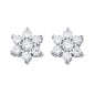 Pendientes de Oro Blanco y Circonita