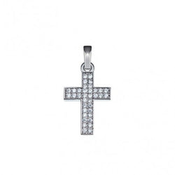 Cruz Circonitas Oro blanco