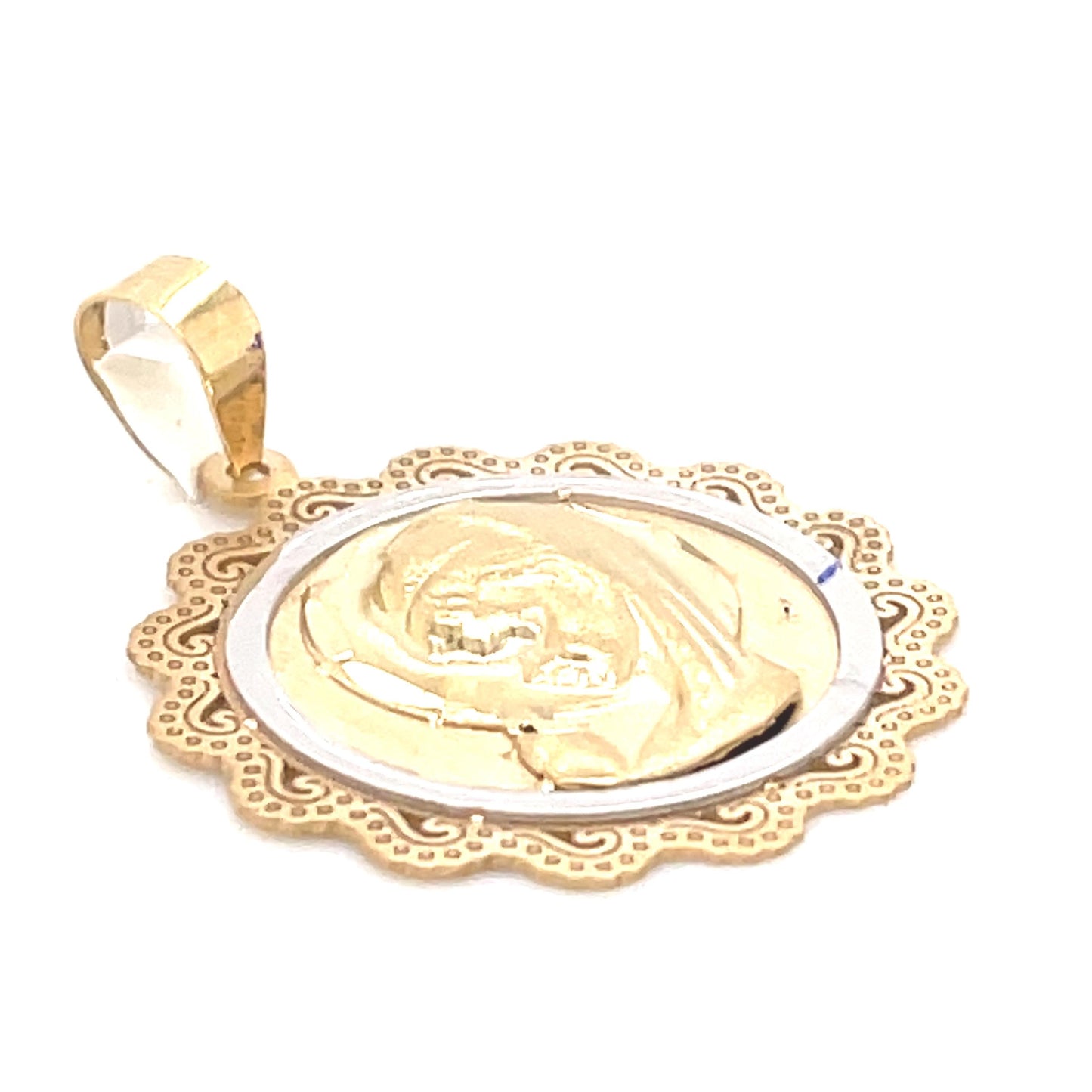 Medalla Virgen niña oro de ley