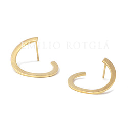 Pendientes círculo oro amarillo