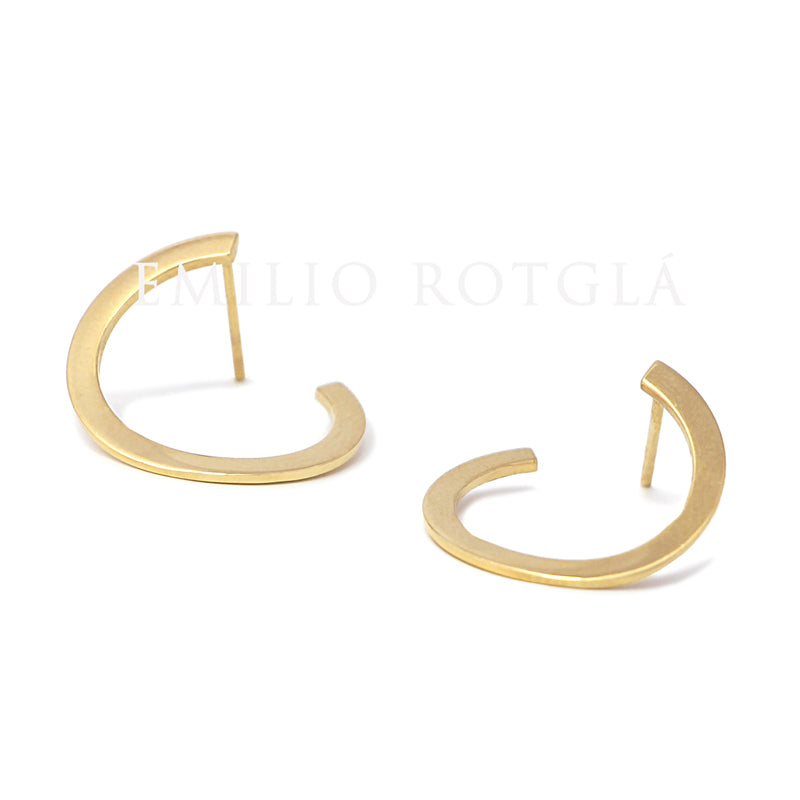 Pendientes círculo oro amarillo