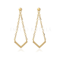 Pendientes de oro colgantes