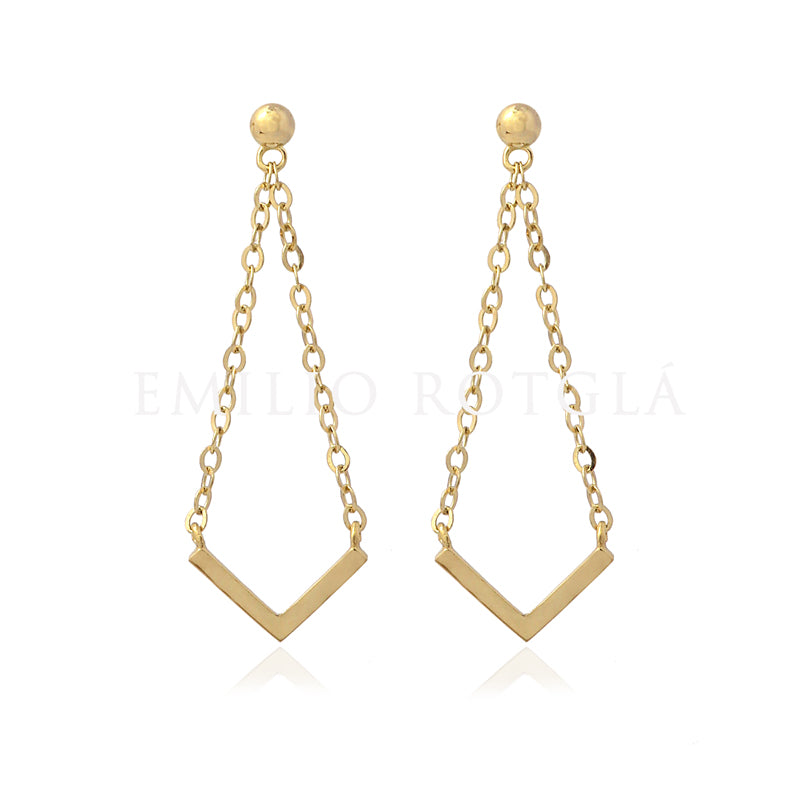 Pendientes de oro colgantes