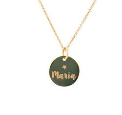 Colgante placa personalizada oro