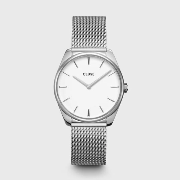 Cluse Reloj Féroce Mesh White