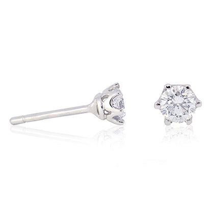 Pendientes oro blanco diamante
